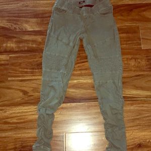 Army Green Ribbed Pants